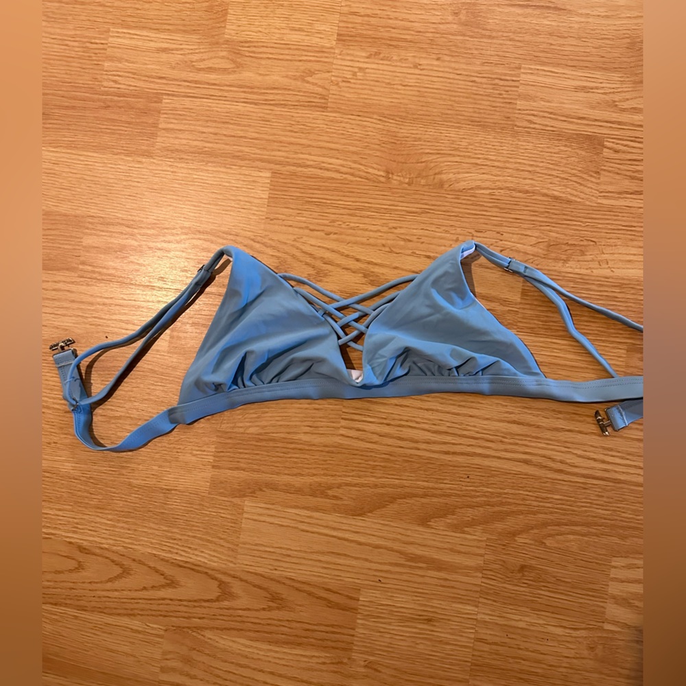 Blue bathing suit top